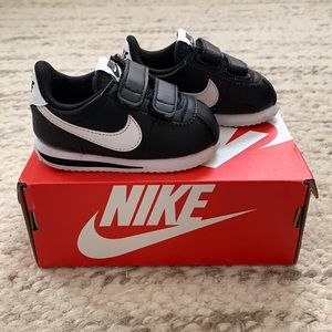 Toddler Nike Cortez, Black/White - Size 5